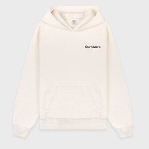 Sporty&Rich‎ Serif Logo Hoodie - Cream